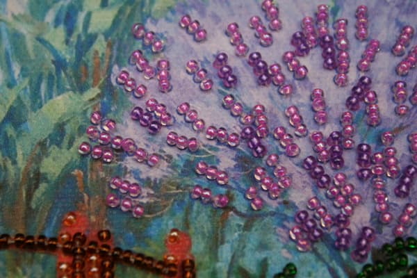 Perlebroderi Abris Art "I krattskoven" 15x15 cm