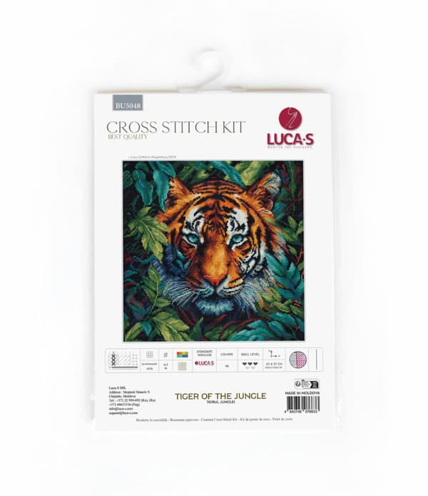 Broderikit Luca-S BU5048 - "Jungletiger" 27x27 cm