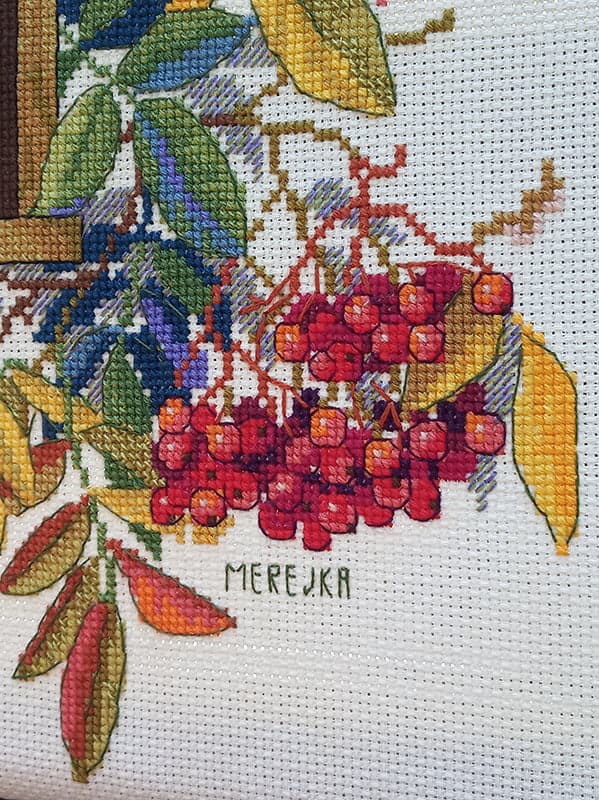 Broderikit Merejka K-151 - "Farverig røn" 27x37 cm