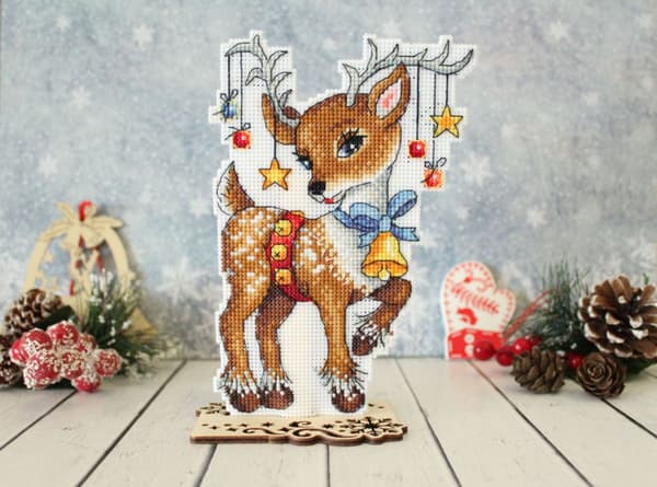 Broderisett Plastic Canvas MP Studia "Julebukk" 12x17 cm