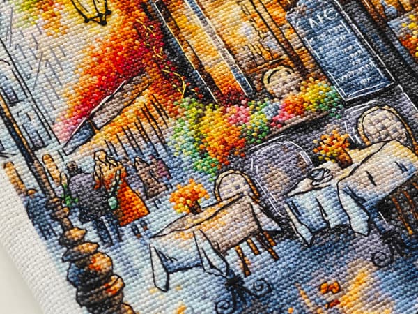 Broderikit AVA "Höstkaffe" 29x29 cm