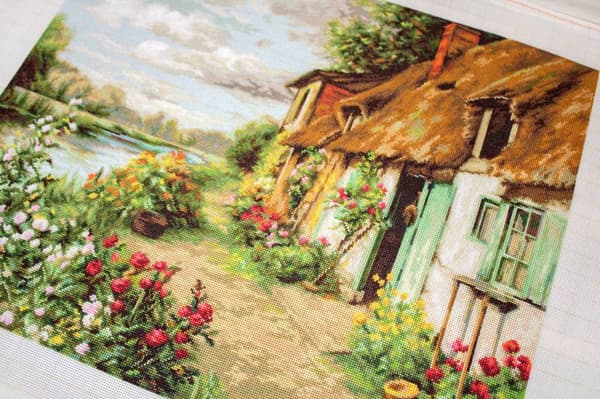 Broderikit Petit point Luca-S "Landskab" 30x24 cm