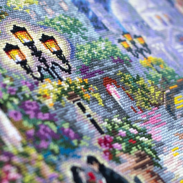 Broderikit Magic Needle "Nattligt rendezvous" 40x32 cm