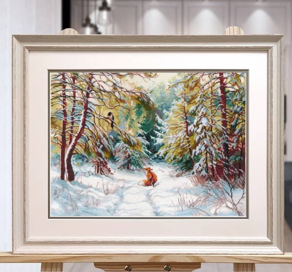 Broderikit Oven "Hvilket møde!" 40x30 cm