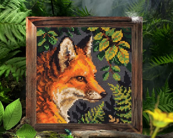 Broderikit Pude Collection D`Art 5442 - "Ræv" 40x40 cm
