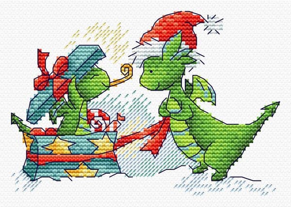 Broderikit MP Studia "Julklapp" 13x9 cm