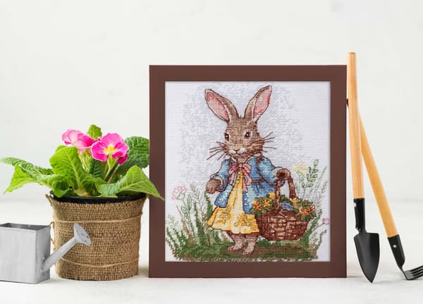 Broderisett Abris Art "Vårkanin" 18x20 cm