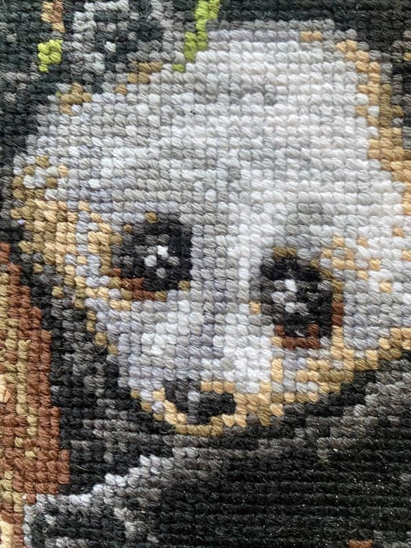 Broderikit Riolis "Panda med unge" 22x38 cm
