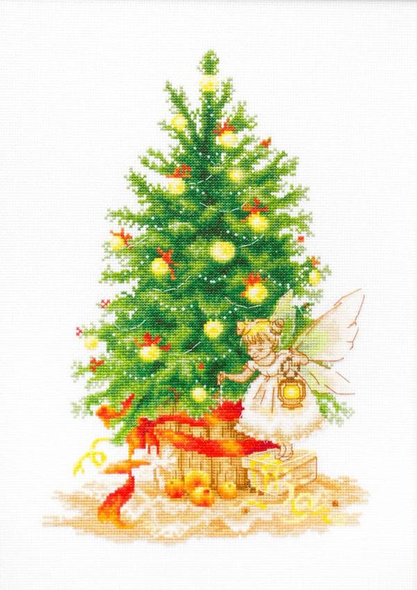 Broderikit Luca-S B1117 - "Juletræ" 19x28,5 cm