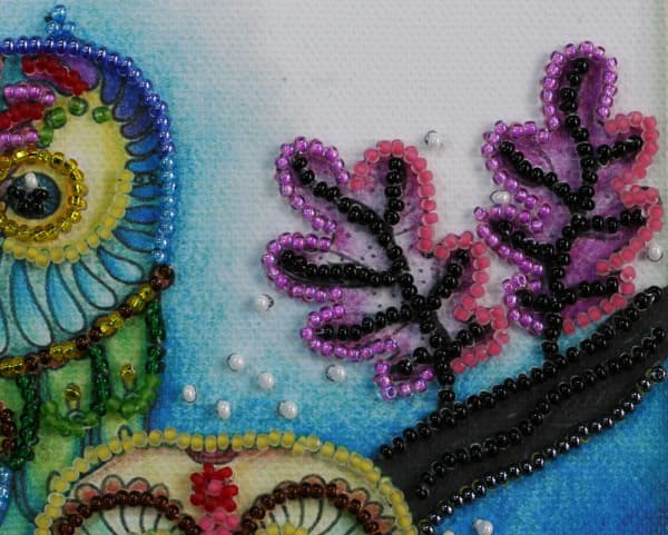 Perlebroderi Abris Art "Nattepar" 15x15 cm