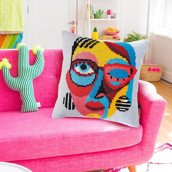 Broderikit Kudde Collection D`Art 5467 - "Het sommar" 40x40 cm