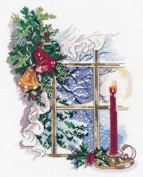 Broderikit Oven "Julljus" 17x22 cm