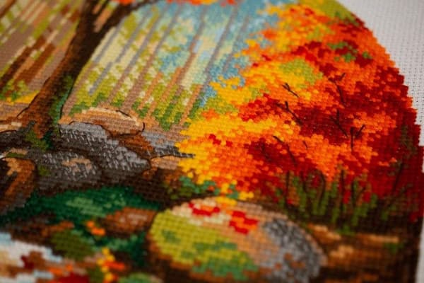 Broderikit Riolis "Efterårsløv" 30x40 cm
