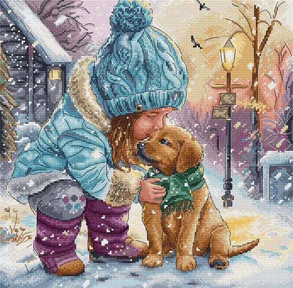Broderikit LetiStitch L9925 - "Bästa vänner"