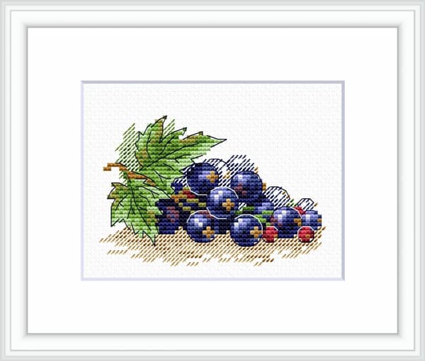 Broderikit MP Studia "Mogen vinbär" 11x8 cm