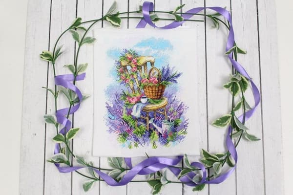 Broderisett MP Studia "Lavendelfrokost" 16x20 cm
