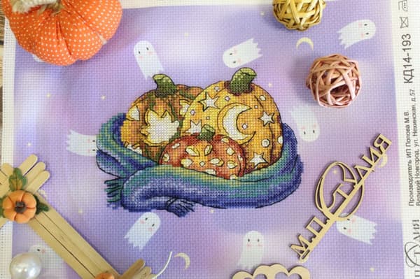 Broderikit MP Studia "Mysiga pumpor" 14x10 cm