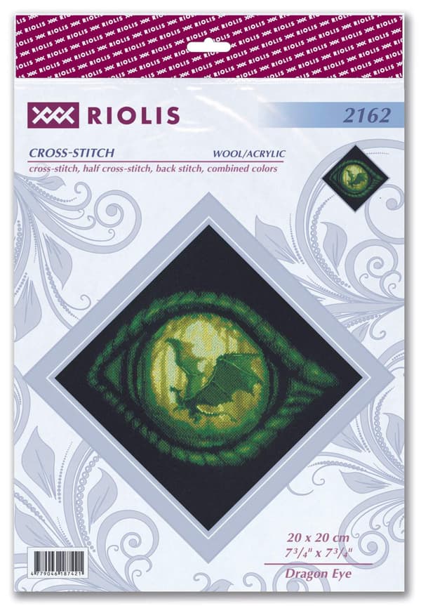Broderisett Riolis "Drageøye" 20x20 cm