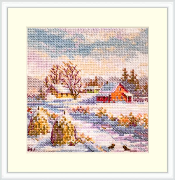 Broderikit Merejka K-267A - "Vinter" 11.5x11.5 cm