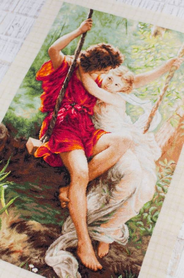 Broderikit Petit point Luca-S "Kærlighedens forår" 26x42 cm