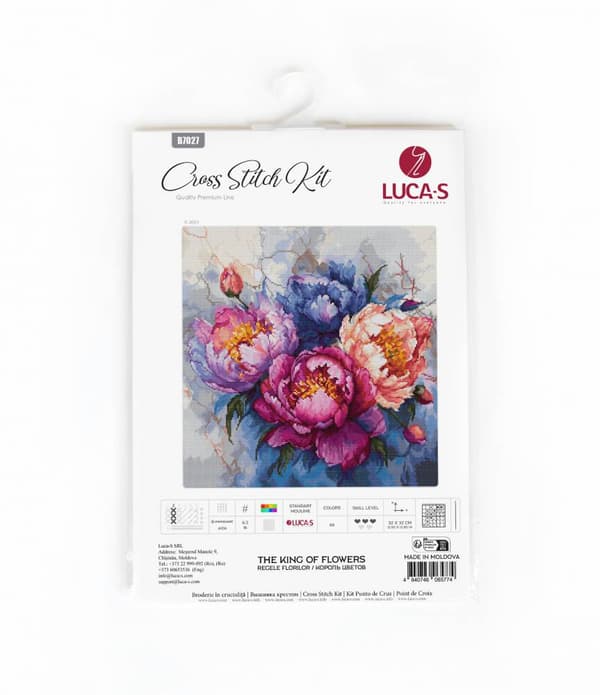 Broderikit Luca-S B7027 - "Blomsternes konge" 32x32 cm
