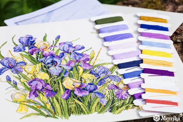 Broderisett Merejka K-122A - "Iriser" 32x27 cm