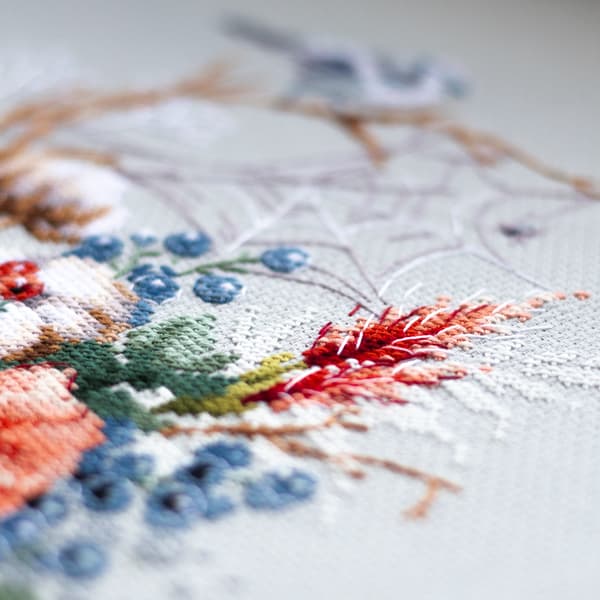 Broderisett Magic Needle "Valmue og bomull" 18x26 cm