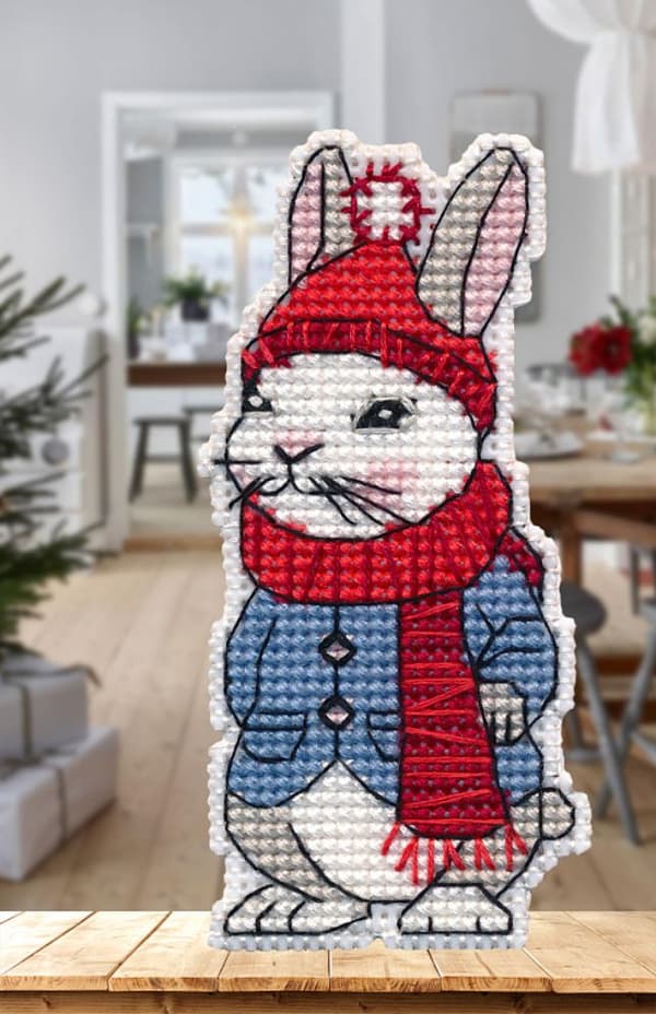 Broderikit Plastik Canvas Oven "Hare. Magnet" 4,5x9,5 cm