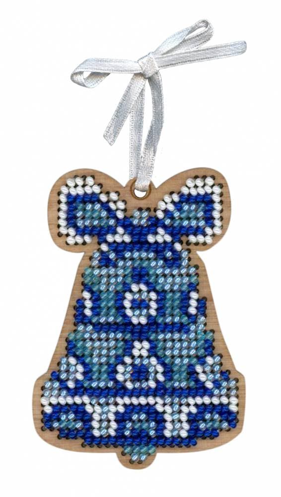 Broderikit med pärlor MP Studia "Julprydnad - Vinterljud" 5x7 cm