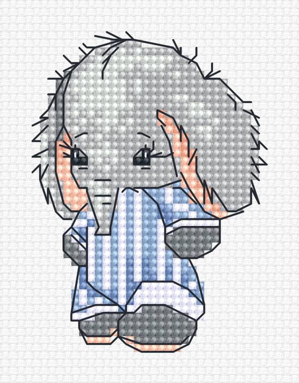 Broderisett Luca-S M04 - "Mitt første broderi" 7x7,5 cm