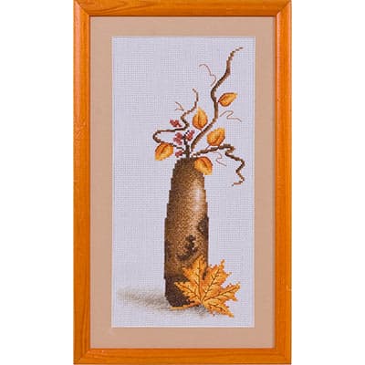 Broderikit Panna "Gult blad" 27x12,5cm