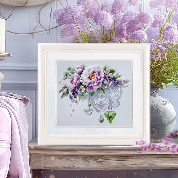 Broderisett Magic Needle «Blomsterdekor» 27x23 cm