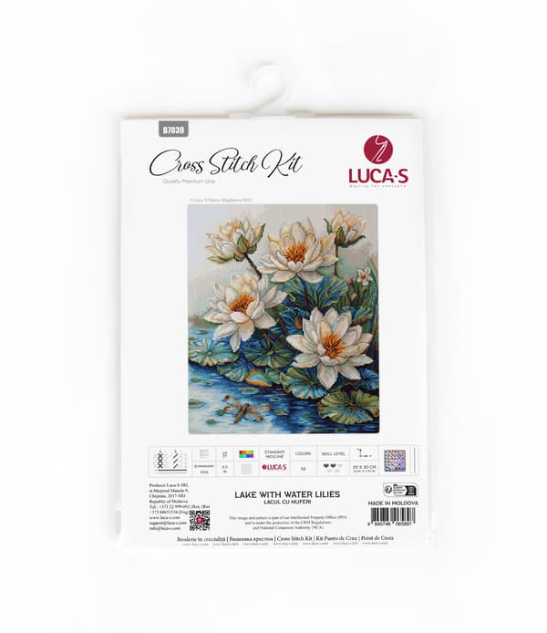 Broderikit Luca-S B7039 - "Søen med åkander" 25x30 cm