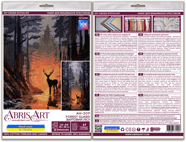 Broderikit Abris Art "Skovens vogter" 24x42 cm