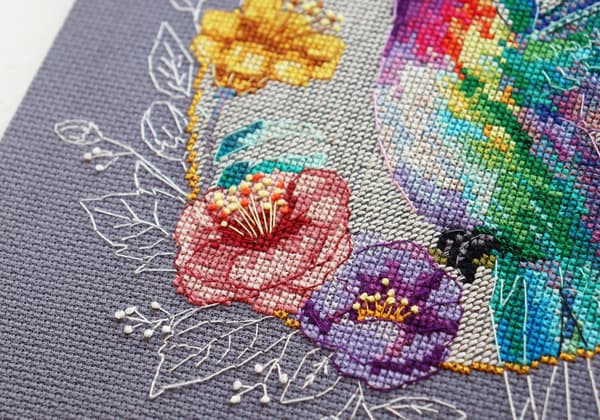Broderisett Abris Art "Paradisfuglen" 23x24 cm