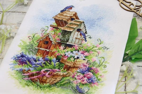 Ristipistopakkaus MP Studia "Hauskat naapurit" 16x21 cm