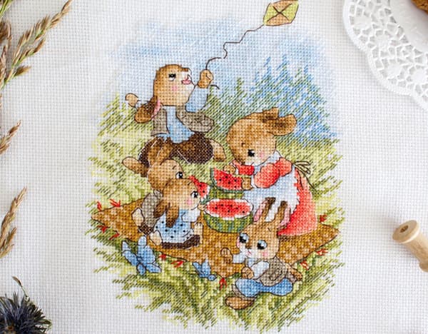 Broderikit MP Studia "Vattenmelon-picknick" 20x16cm