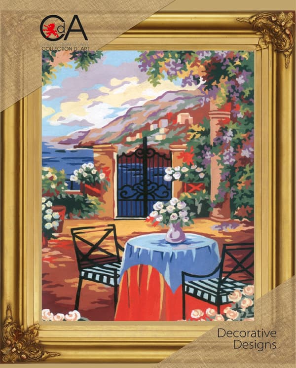 Kanavatyö Collection D`Art "Terassi" 22x30 cm