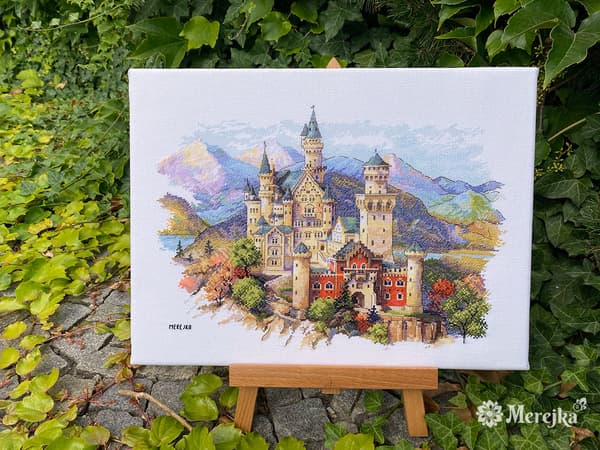 Broderikit Merejka K-201 - "Neuschwanstein-slottet" 25x35 cm