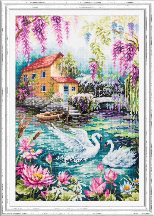 Broderikit Magic Needle "Drømmesø" 30x45 cm