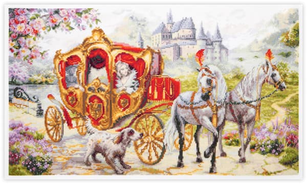 Broderikit Magic Needle "Hemlig rendezvous" 47x27 cm