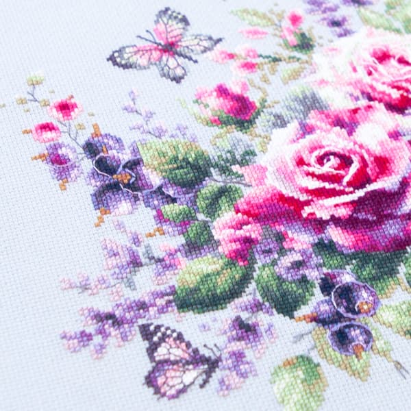 Broderikit Magic Needle "Lycklig trädgård" 22x26 cm