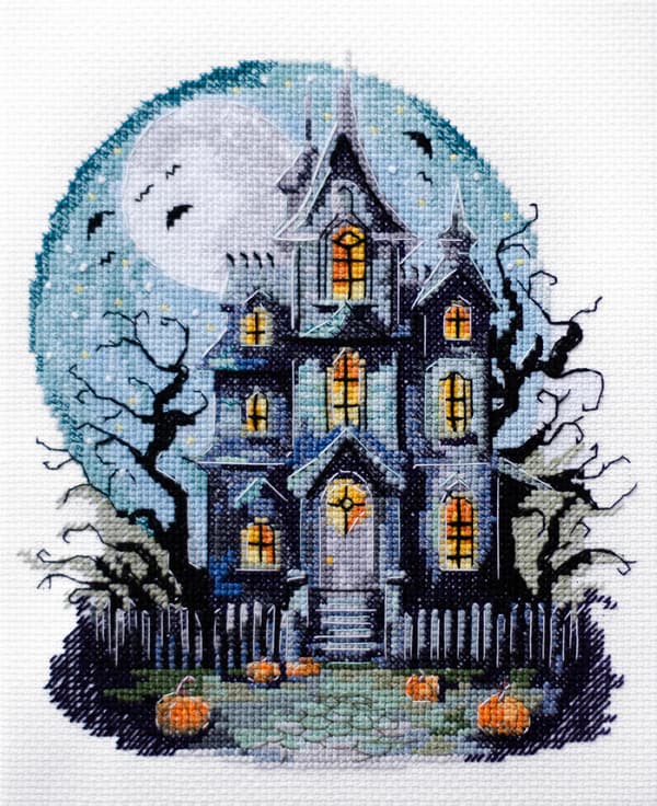 Broderikit Abris Art "Spökhus" 17x20cm