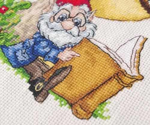 Broderisett Merejka K-62 - "Under soppen" 15x15 cm