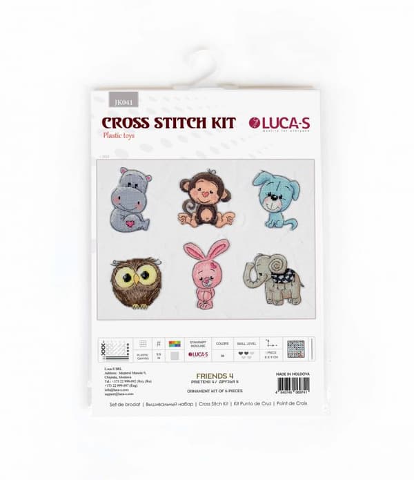 Broderisett Plastic Canvas Luca-S "Venner" 8x9 cm