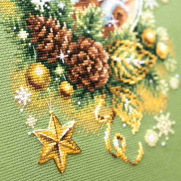 Broderikit Magic Needle "Lysende jul" 17x27 cm