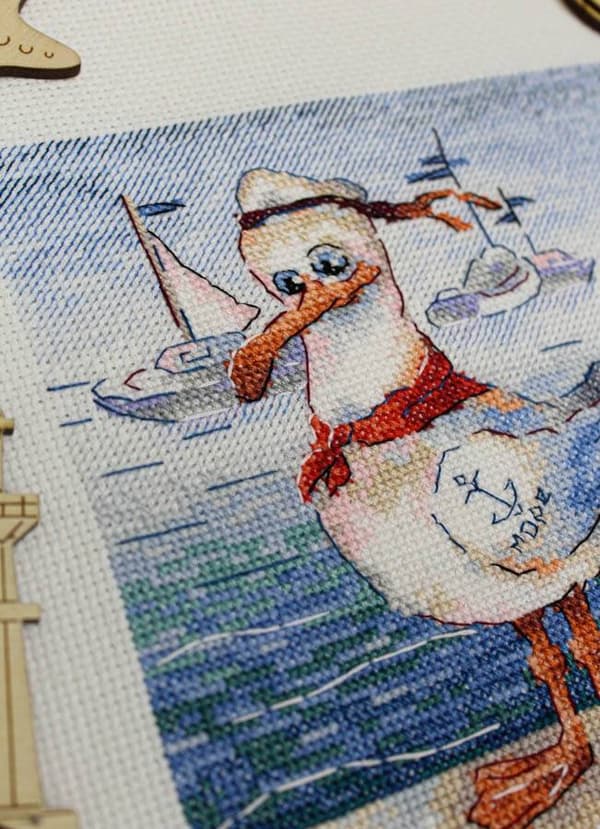 Broderikit MP Studia "Modig sømand" 16x20 cm