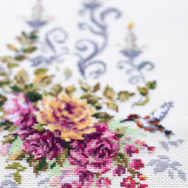 Broderikit Magic Needle "Festligt etyd" 17x27 cm