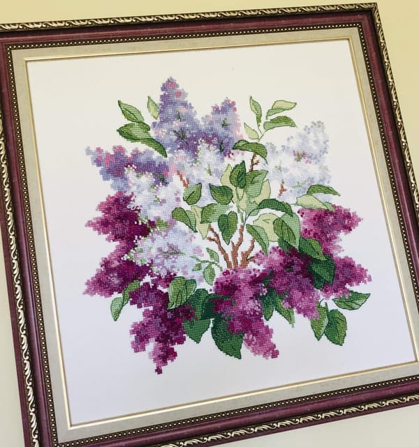 Broderisett Riolis "Syrenblomst" 40x40 cm