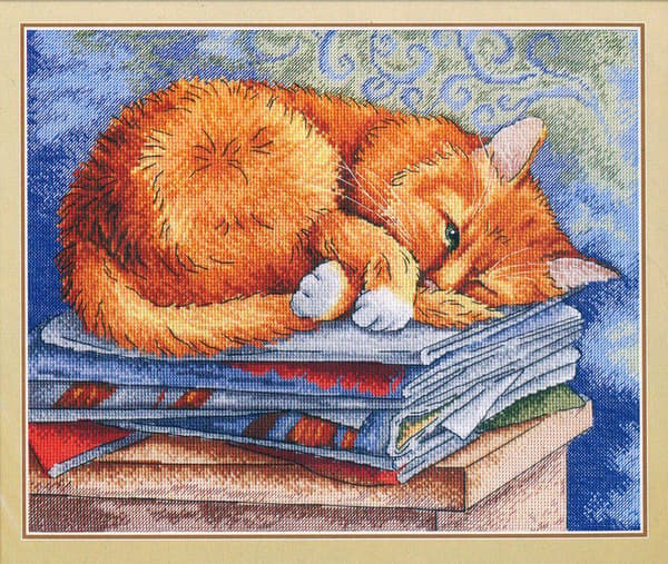 Broderikit MP Studia "Studiekatt" 27x22 cm